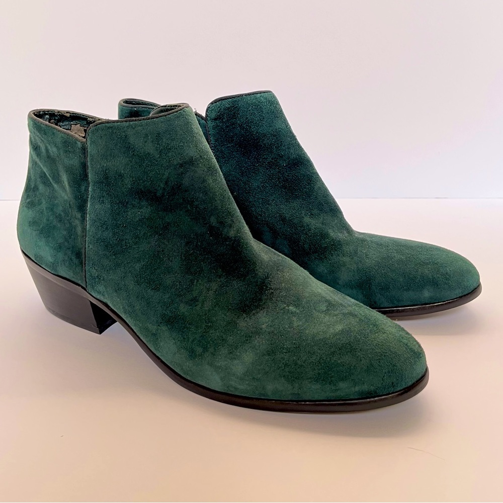 Sam Edelman Deep Emerald suede boots- size 10